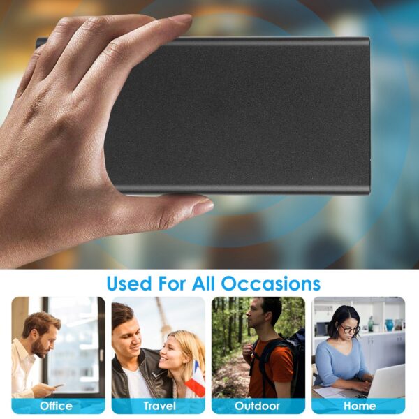 1Pc 20000mAh Power Bank Portable External Battery Pack Phone Charger With Dual USB Output Type C Micro USB Input - Image 2
