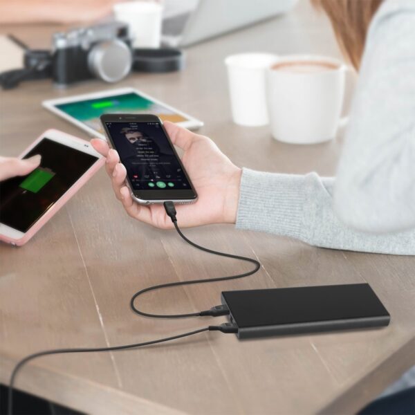 1Pc 20000mAh Power Bank Portable External Battery Pack Phone Charger With Dual USB Output Type C Micro USB Input - Image 7