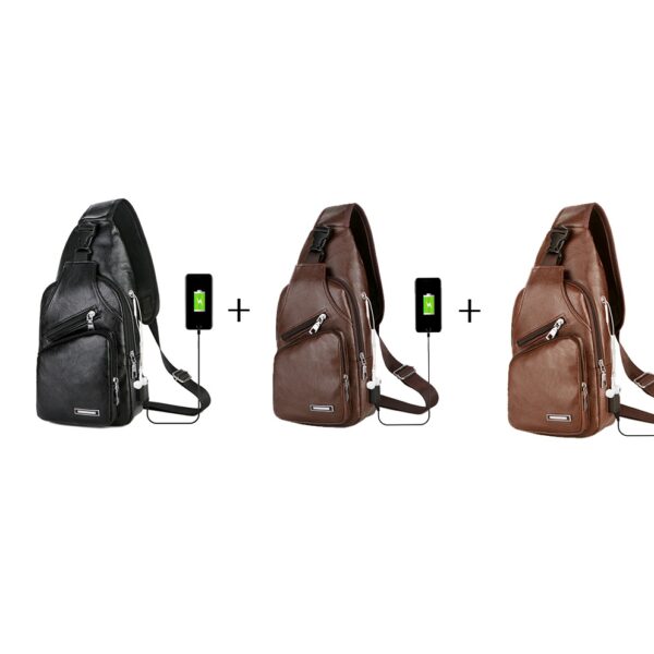 USB Portable Charging Chest Bag Messenger Bag - Image 7
