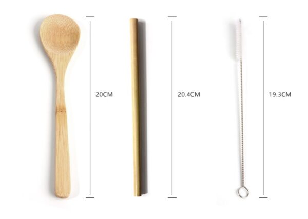 Bamboo Utensils Wooden Travel Cutlery Set Reusable Utensils With Pouch Camping Utensils Zero Waste Fork Spoon Knife Flatware Set - Image 5