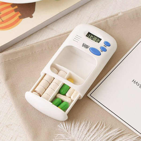 Mini Portable Pill Reminder Drug Alarm Timer Electronic Box Organizer LED Display Alarm Clock Remind Small First Aid Kit - Image 2