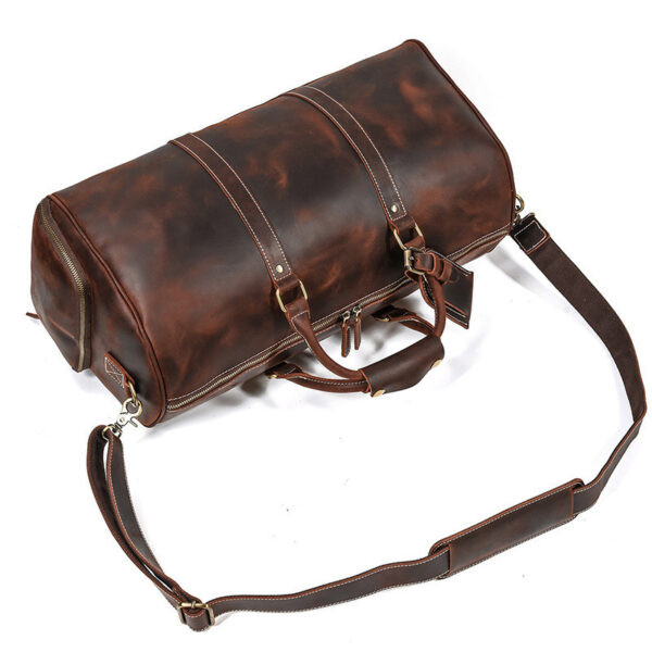 Leather Retro Duffel Bag - Image 4