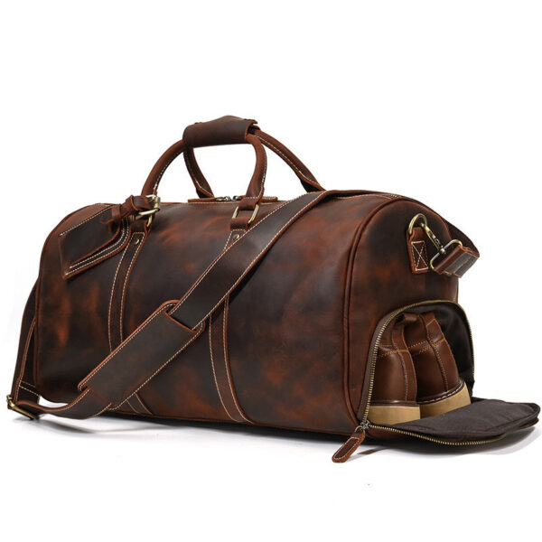 Leather Retro Duffel Bag - Image 2