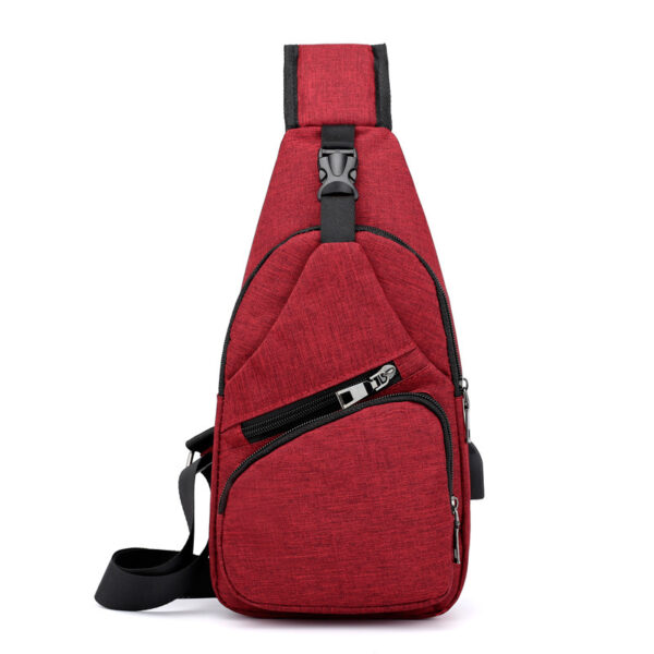 Mens Sling Shoulder Bag W/ USB Charging - Image 5