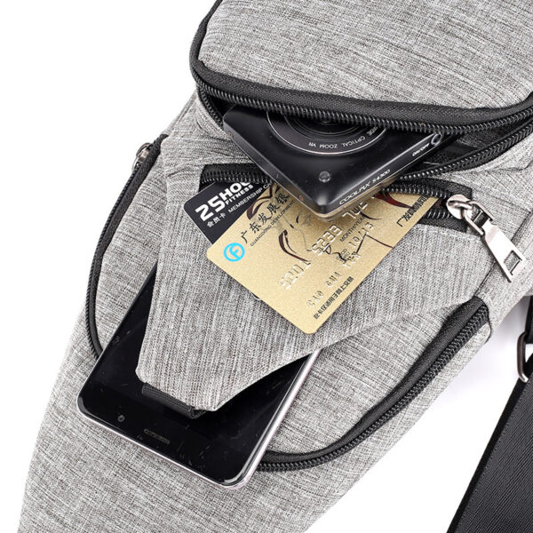 Mens Sling Shoulder Bag W/ USB Charging - Image 10