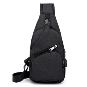 Mens Sling Shoulder Bag W/ USB Charging