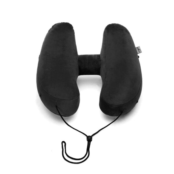 Hooded Travel Pillow H Shaped Inflatable Neck Pillow Folding Lightweight Sleeping Cushion Pillow - Image 7