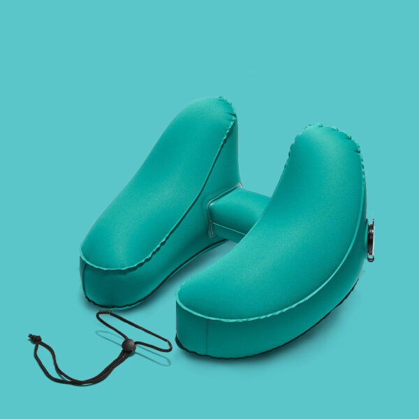 Hooded Travel Pillow H Shaped Inflatable Neck Pillow Folding Lightweight Sleeping Cushion Pillow - Image 10