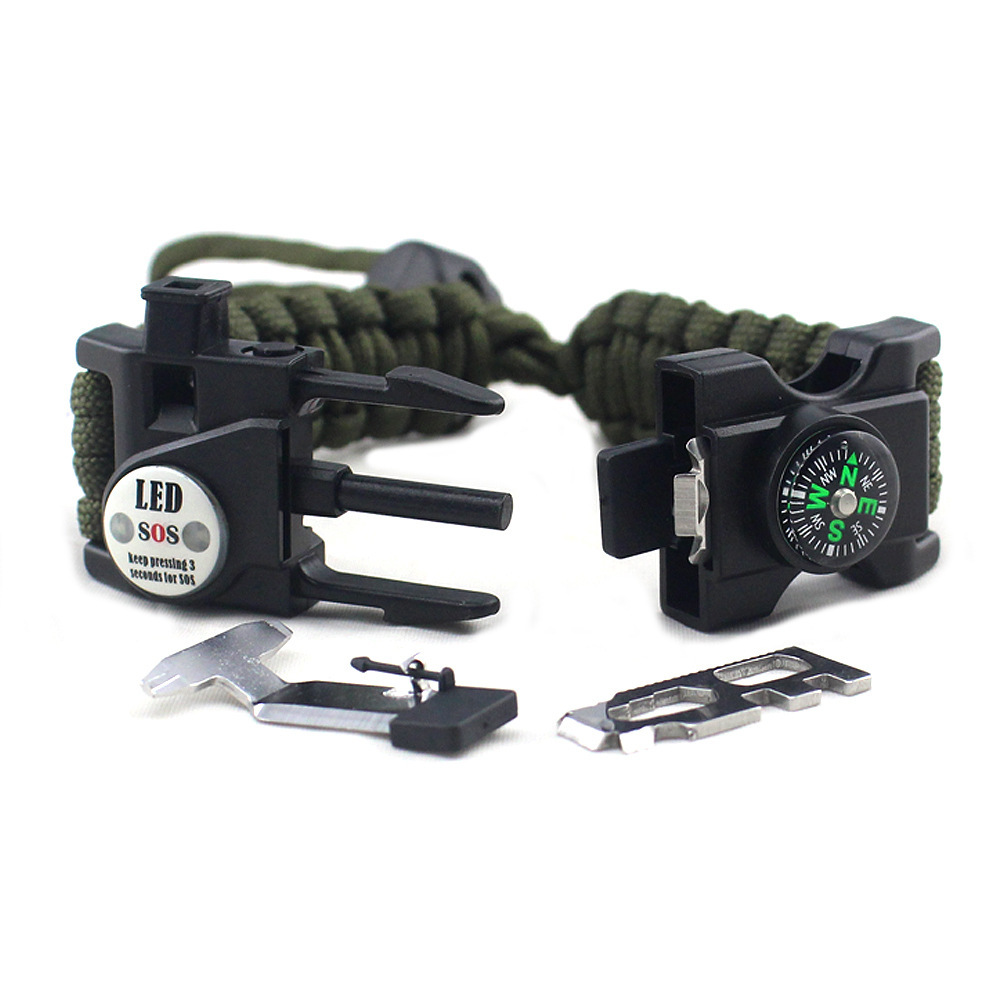 Parachute Cord Braided Adjustable Survival Bracelet - Image 9