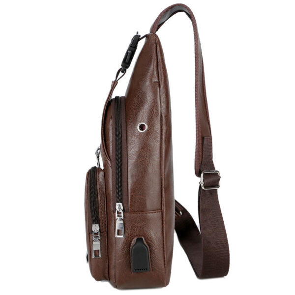 USB Portable Charging Chest Bag Messenger Bag - Image 5