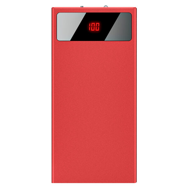 1Pc 20000mAh Power Bank Ultra-thin Phone Charger Dual USB Port Flashlight Battery Remain Display - Image 3
