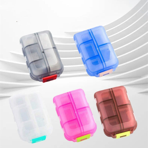 Travel Pill Organizer 10 Grid  Moisture Proof Pills Box For Pocket Purse Daily Pill Case Portable Medicine Vitamin Holder Container - Image 5