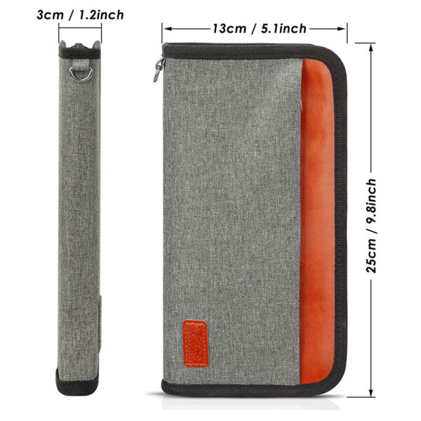 Anti-theft Swiping RFID Passport Case Large Capacity Long Passport Holder - Image 4
