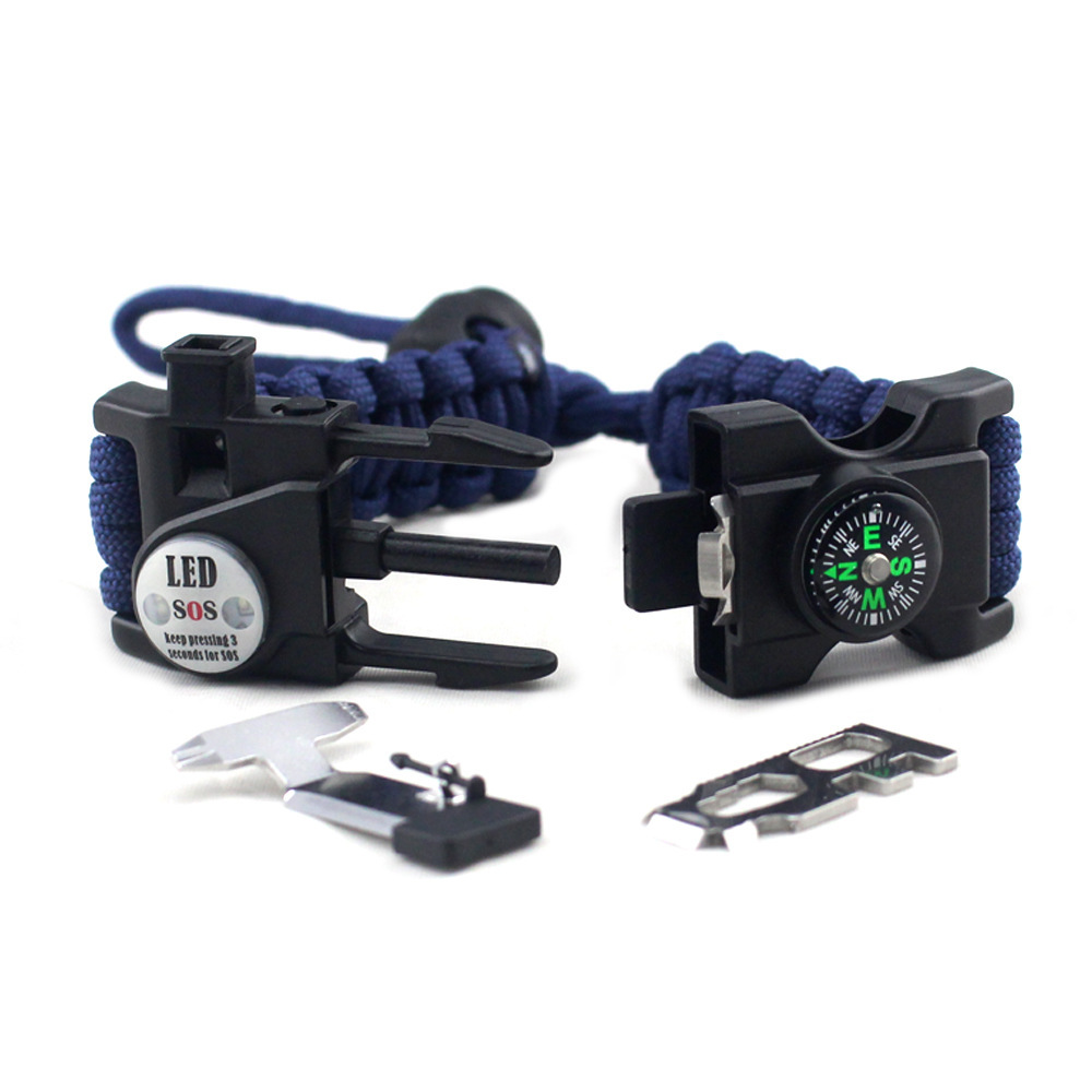 Parachute Cord Braided Adjustable Survival Bracelet - Image 8