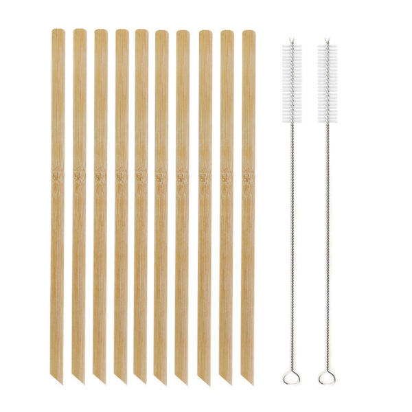 10Pcs Natural Bamboo Straw 20cm Reusable Drinking Straws - Image 6