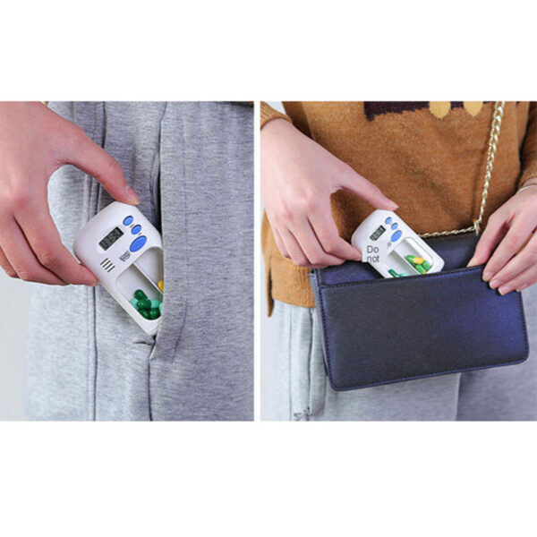 Mini Portable Pill Reminder Drug Alarm Timer Electronic Box Organizer LED Display Alarm Clock Remind Small First Aid Kit - Image 5