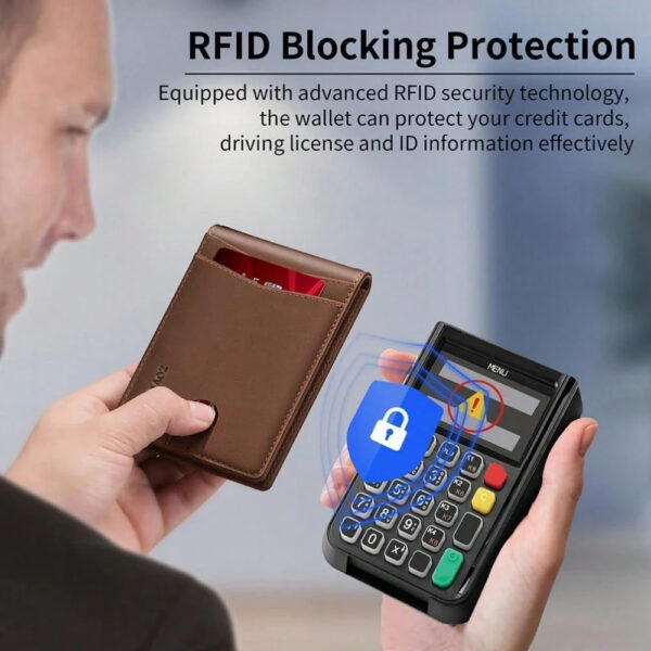 Wallet For Men Slim Bifold Leather Wallet With Money Clip RFID Blocking Minimalist Card Holder Front Pocket Mens Wallet - Image 8