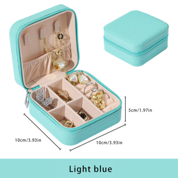 2pcs Portable Leather Jewelry Storage Boxes - Image 2