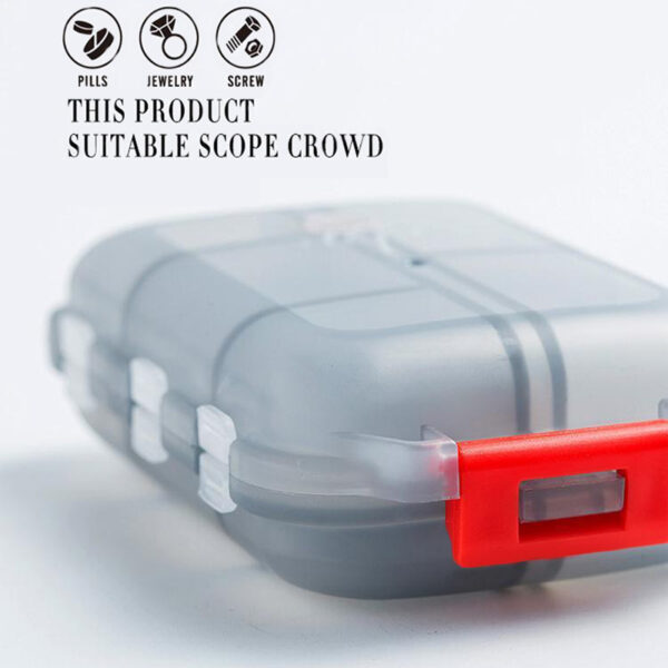 Travel Pill Organizer 10 Grid  Moisture Proof Pills Box For Pocket Purse Daily Pill Case Portable Medicine Vitamin Holder Container - Image 3