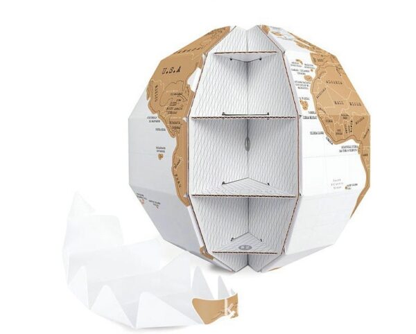 Creative 3D Scratch Globe Map DIY Group Vertical World Globe Travel Map - Image 2