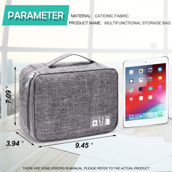 Electronics Organizer Travel Cable Organizer Bag Waterproof Portable Digital Storage Bag Electronic Accessories Case Cable Charger Organizer Case - Image 8