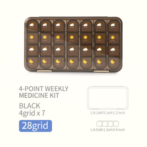 PILL ORGANIZER 1 Week Sealed Pill Box 21 Compartments 28 Compartments - Image 5