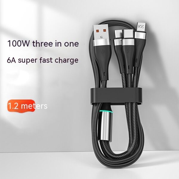 3-in-1 6A Fast Charging Data Cable - Image 3