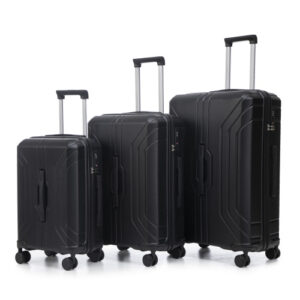 3 Pcs  Set In ABS Spinner Wheel Luggage, Carry On Suitcase, Matching Color, TSA Combination Lock 20'  24'  28'