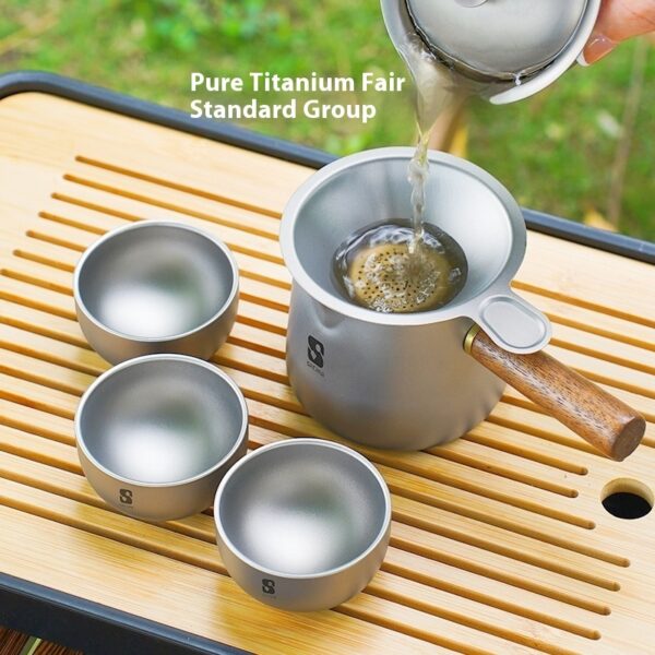 Solid Wood Side Handle Outdoor Travel Tea Utensils - Image 7