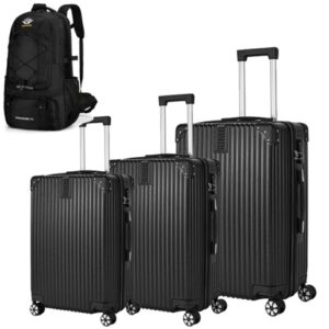 3-piece Hard Shell Luggage Set,  Long-distance And Short Distance Travel. Password Lock, And Hiking Bag