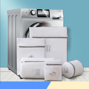Home Travel Embroidered Fine Mesh Laundry Bag