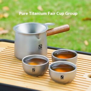 Solid Wood Side Handle Outdoor Travel Tea Utensils