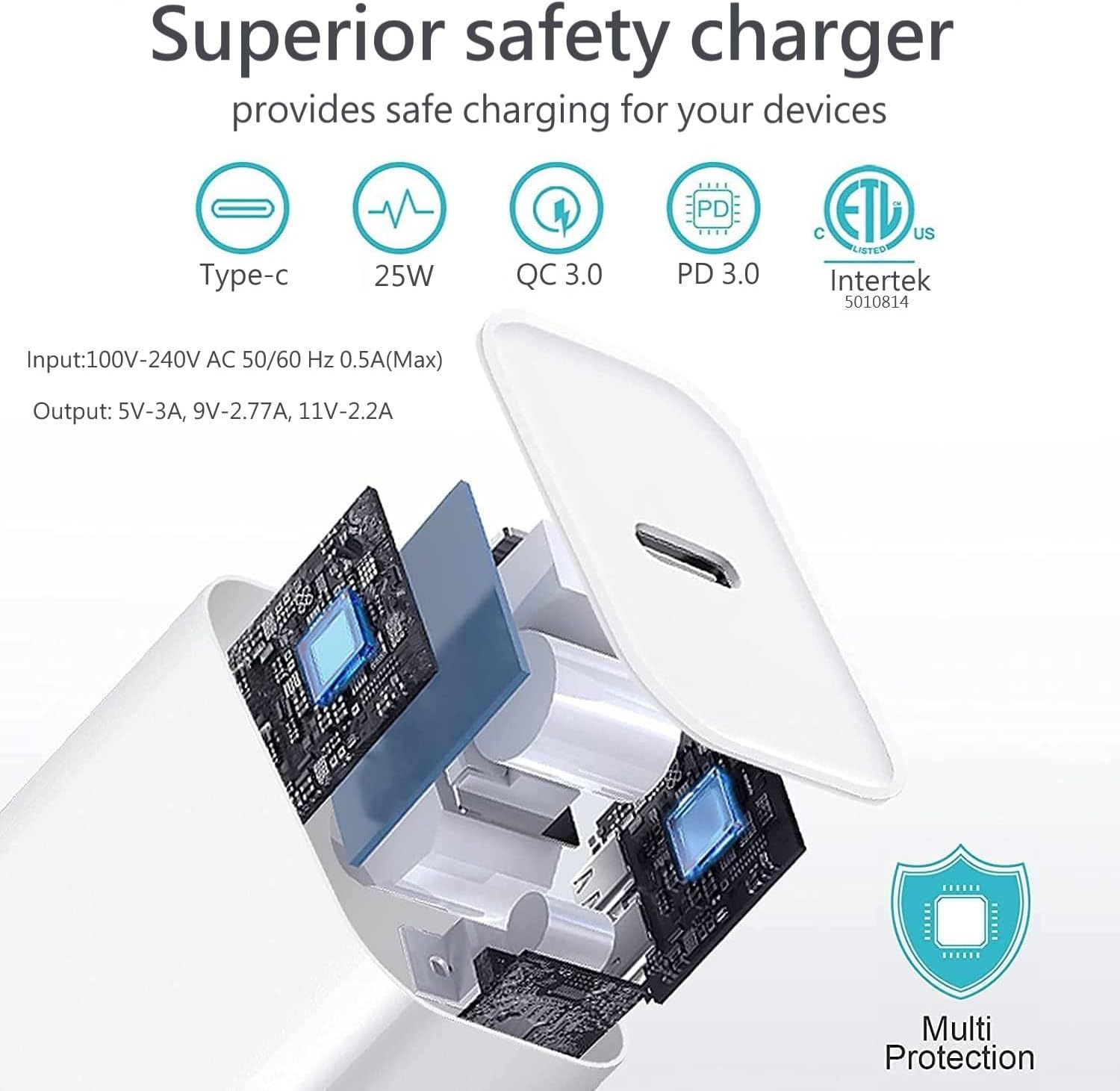 Phone Charger, Cube Phone Charger Travel 2Pack 6FT Lightning Cable Cord Quick Fast Charging Cord USB Wall Chargers Travel Plug - Image 6