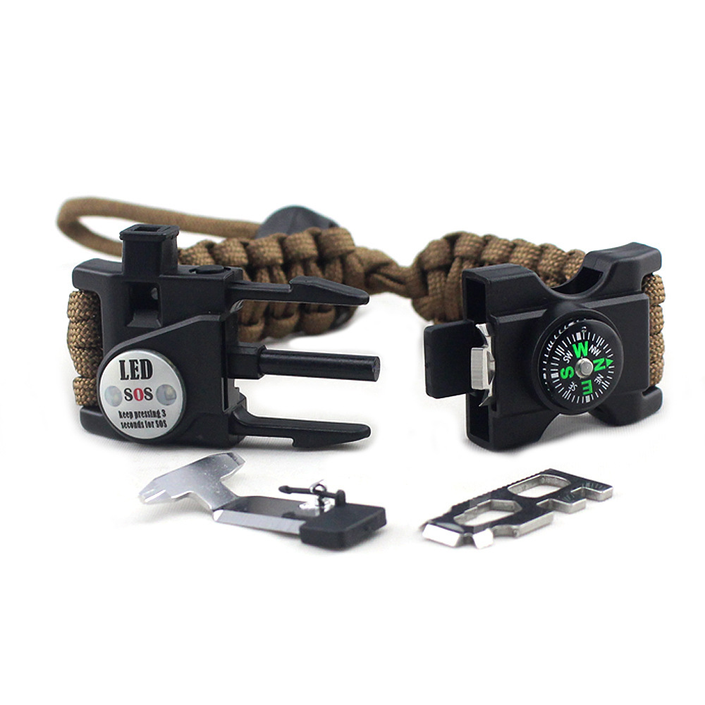 Parachute Cord Braided Adjustable Survival Bracelet - Image 7