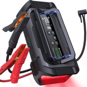 3000A Portable Car Emergency Starter Power Supply With Inflator Function 150PSI Digital Tire Inflator