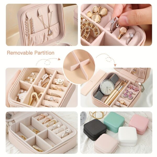 2pcs Portable Leather Jewelry Storage Boxes - Image 3