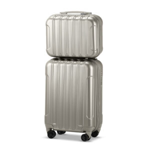 Vertical Pattern Two-piece Set 20 Inch Expandable With 14 Inch Suitcase